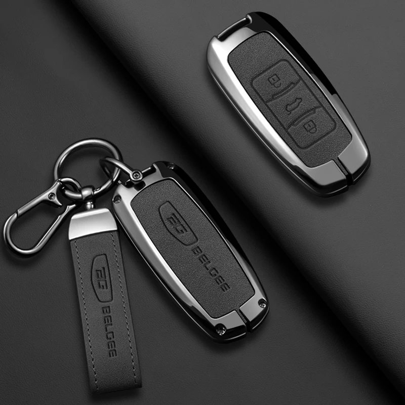 Suitable for Geely BELGEE Emgrand Borui PRO Alloy Shell Star Rising Yue L Advanced Vision ICON Leather Car Key Case Zinc Alloy