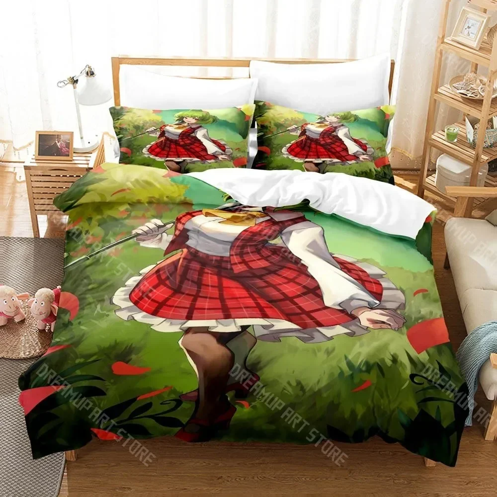 

3D Print Yuuka Kazami Bedding Set Boys Girl Twin Queen King Size Duvet Cover Pillowcase Bed boys Adult Home Textiles