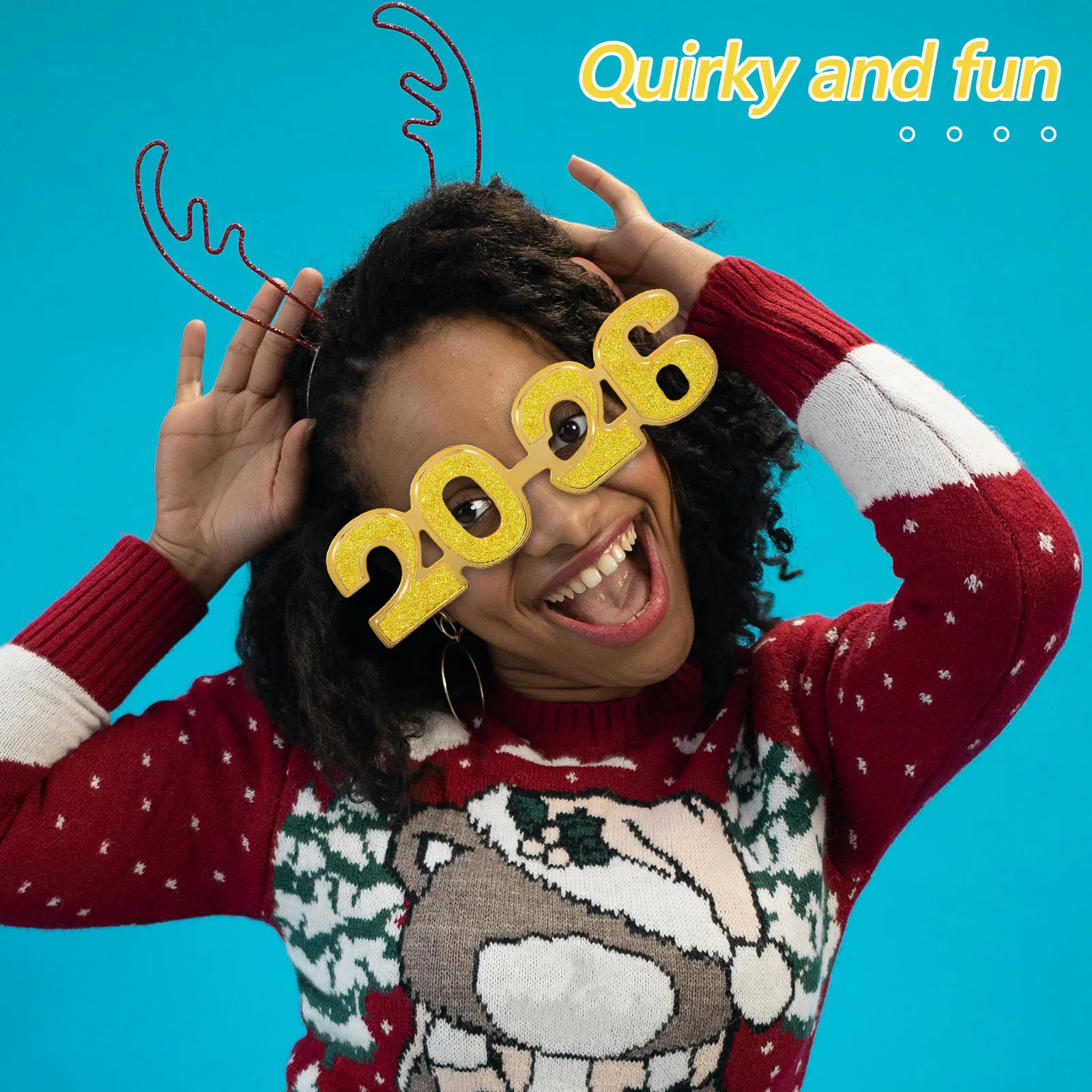 4Pcs 2026 New Year Glasses Glitter Eyewear Graduation Photo Props Party Supplies Funny Eyeglasses 2026 New Years Glasses