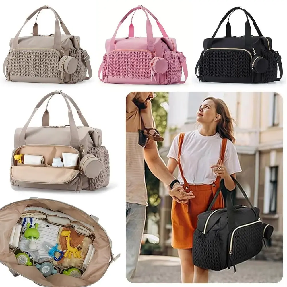 

Multifunctional Mommy Diaper Bag Large Capacity Portable Baby Stroller Organizer with Insulated Pocket Changing Pad