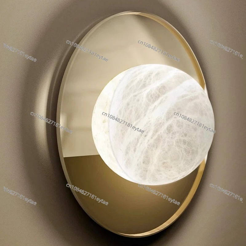 Light Luxury Spanish Marble Wall Lamps Design Sense Parlor Bedroom Background Atmosphere LED Sconces Wall Decoration Corridor