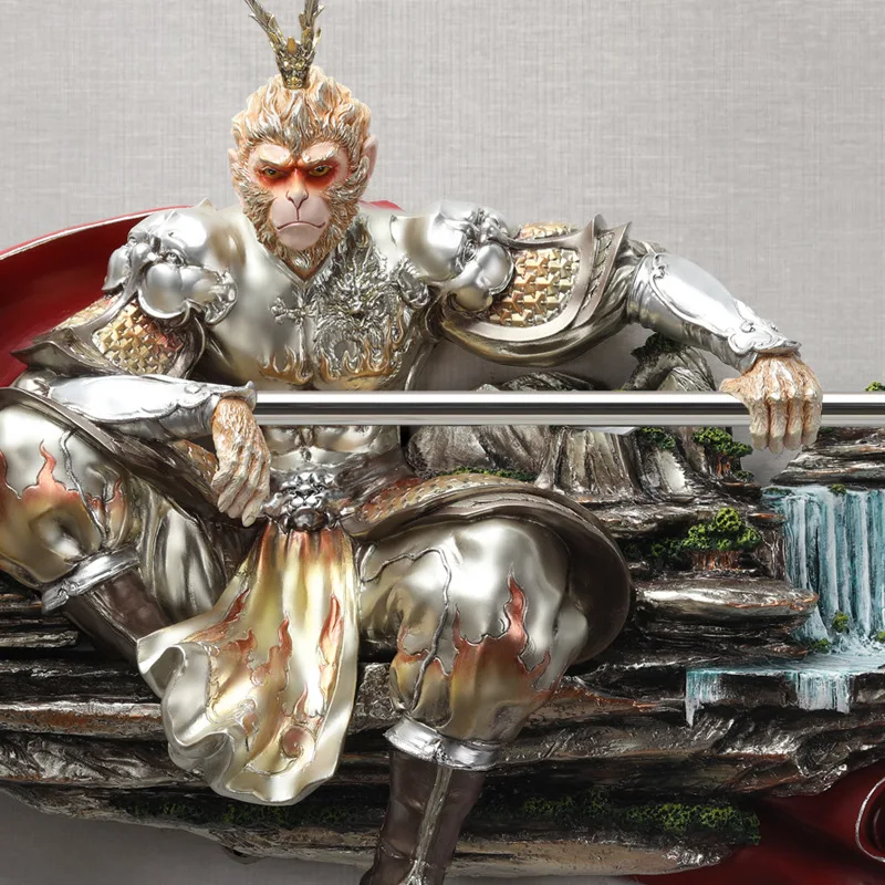الحائط 3D Orangutan Sun Wukong النحت قرد النحت DIY بها بنفسك ديكور المنزل الشمس Wukong فنغ شوي تمثال #3