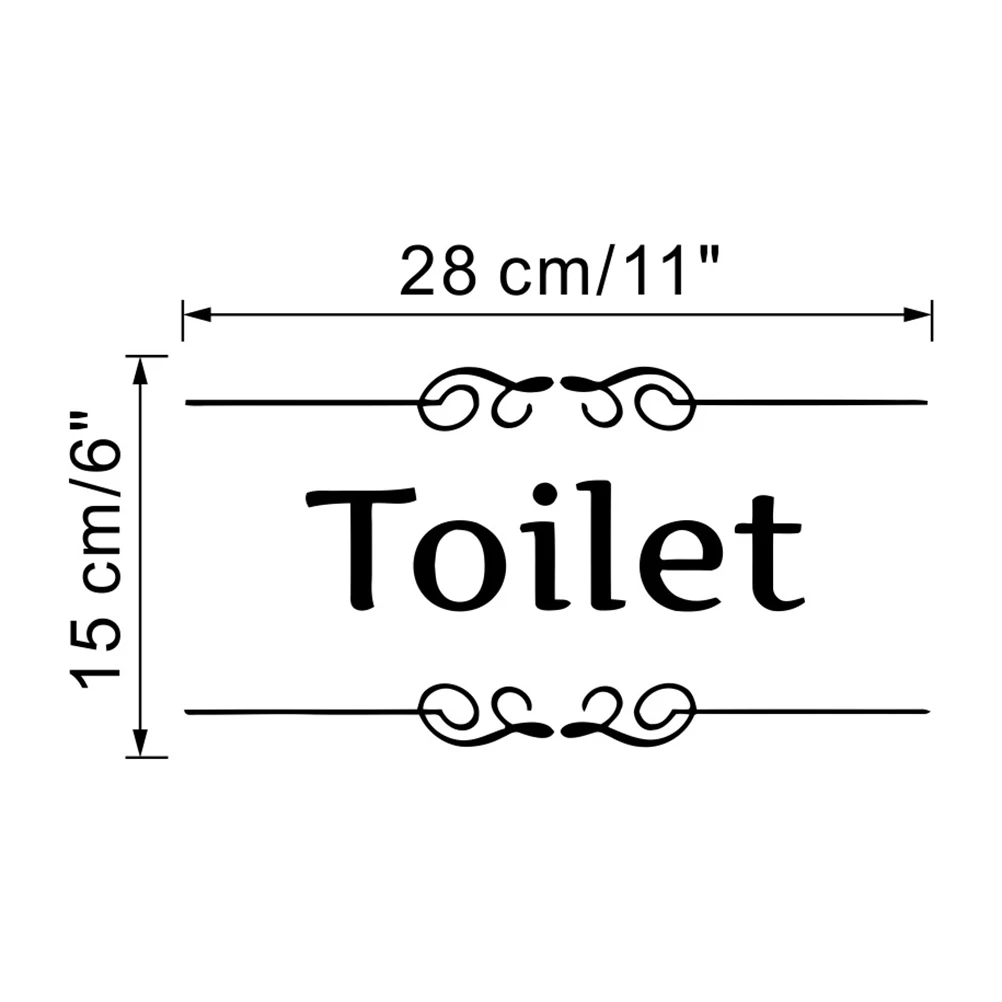 

4pcs PVC Bathroom Wall Stickers Toilet Door Decals Decorative Restroom Signs Home Mall Adhesive for Public
