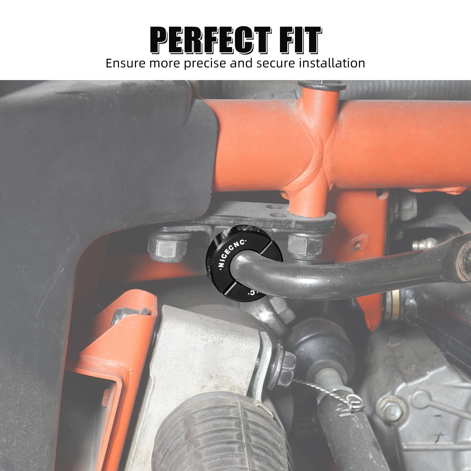 

NICECNC UTV Aluminum Alloy 2PCS Front Sway Bar Clamping Collar For Can Am Maverick X3 2018-2021 Replace 703501043 or 706202454