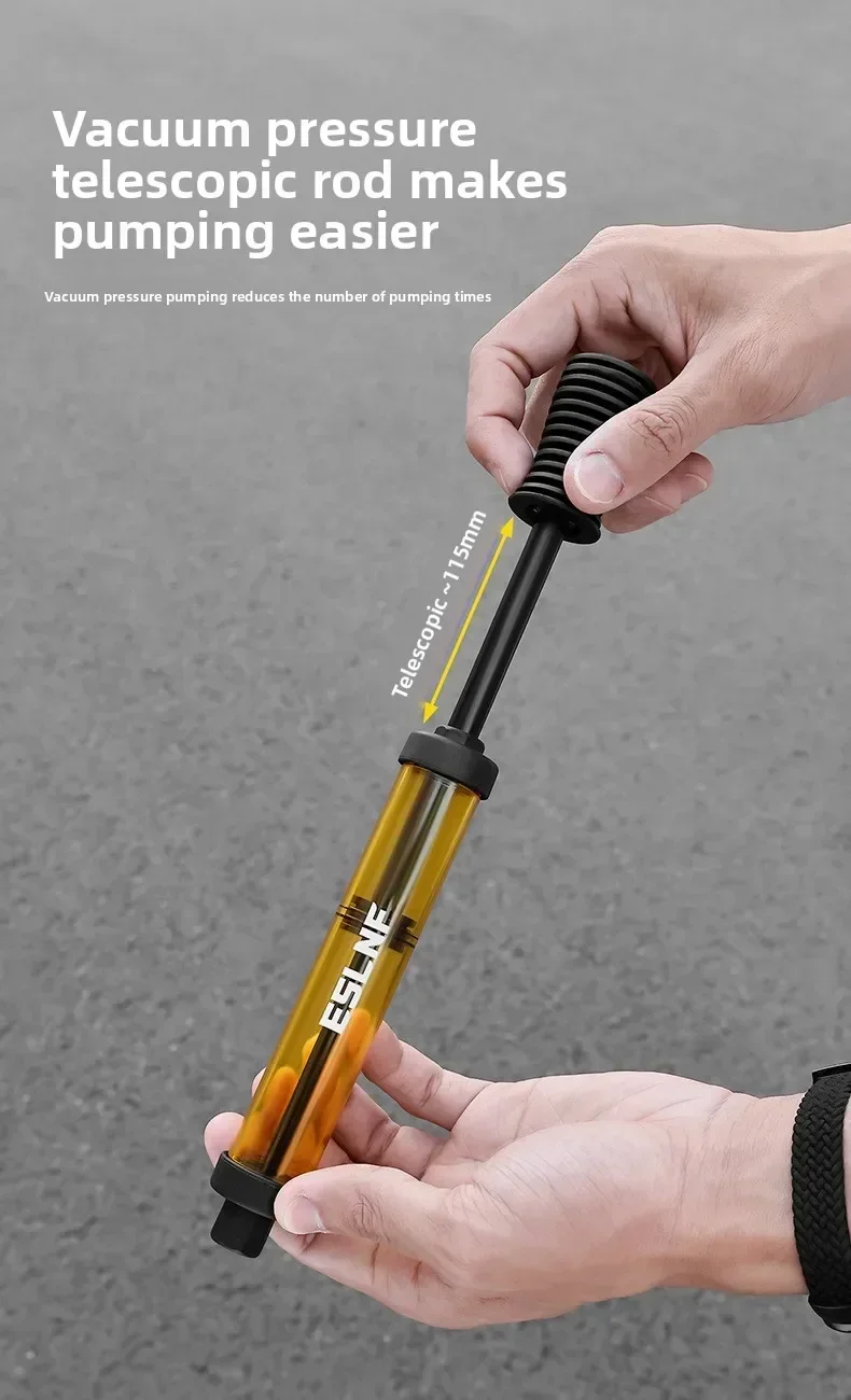 Tragbare Mini-Handballpumpe Hochdruck-Luftpumpe mit Nadel für Basketball, Fußball, Volleyball, Sportbälle, Luftpumpe – Detail 8