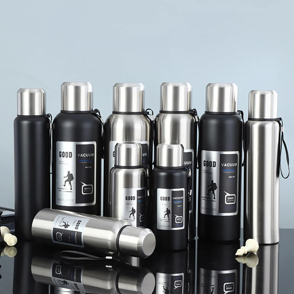 

600-2000 мл термобутылка для воды из нержавеющей стали, термобутылка для кофе, чая, изолированный вакуумный стакан, автомобильный чайник для холодного и горячего питья