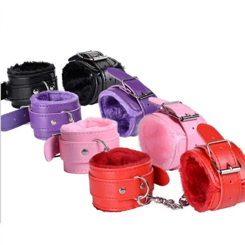 Soft Plush SM Handcuffs Ankle Cuffs BDSM Bondage Restraints Adult Game for Couples 18+ Erotic Sextoy Sex Supplies Shop view 2