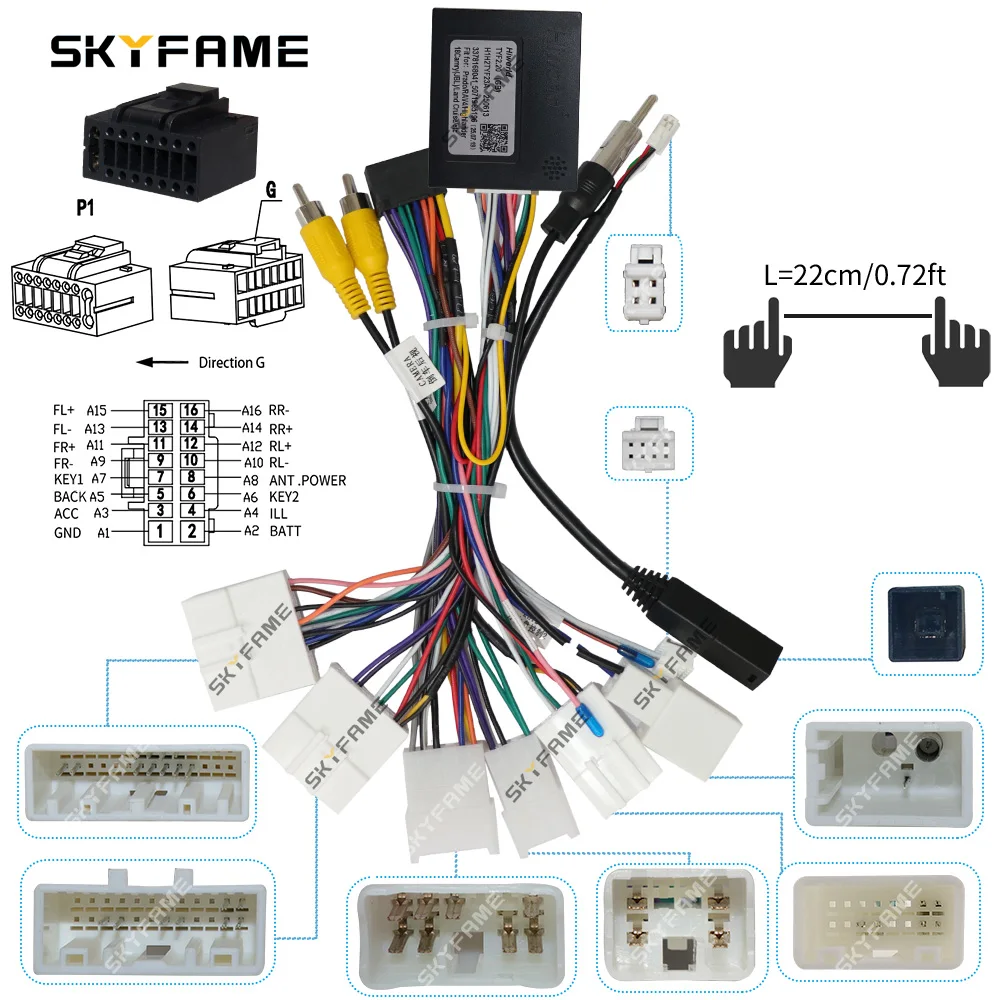 SKYFAME 16Pin سيارة الأسلاك تسخير محول Canbus صندوق فك لتويوتا RAV4 C-HR هايلاندر ليفين كورولا كامري ريز هايلكس CHR