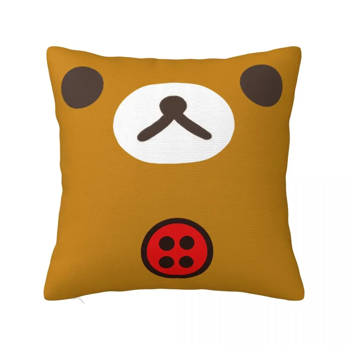 Korilakkuma Face Rilakkuma Pillowcase Printed Polyester Cushion Cover Decoration Anime Pillow Case Cover Car Zippered 18''