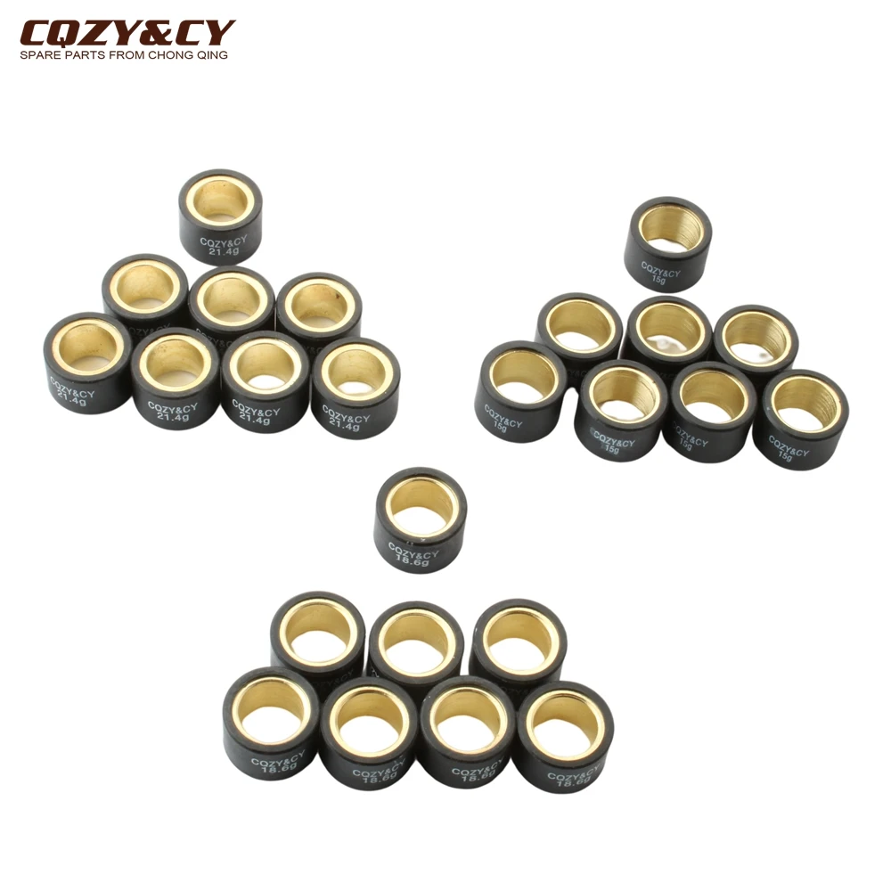 8pc Variator Racing Roller Weights 15g 18.6g 21.4g 25x17mm For Piaggio Beverly Tourer Eu3 400 X Evo X8 400cc Scooter