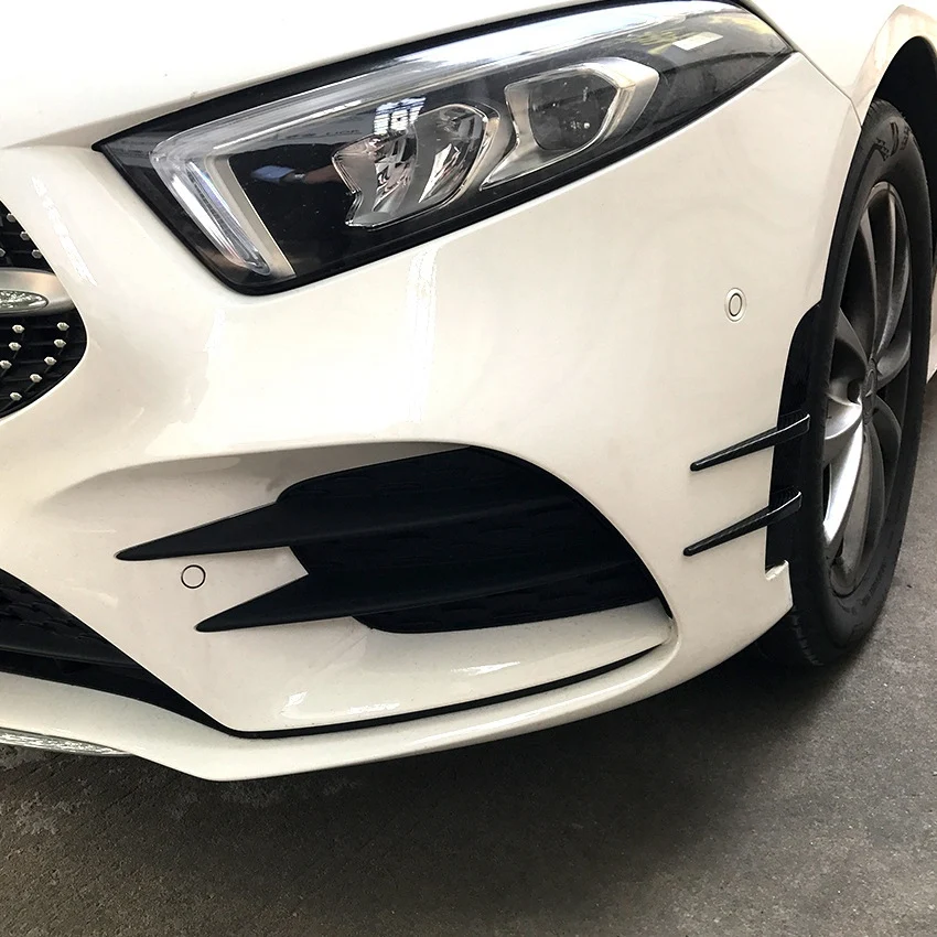 Car Carbon Fiber Front Bumper Spoiler Flank Wind Knife For Mercedes Benz A Class A180 A200 A220 W177