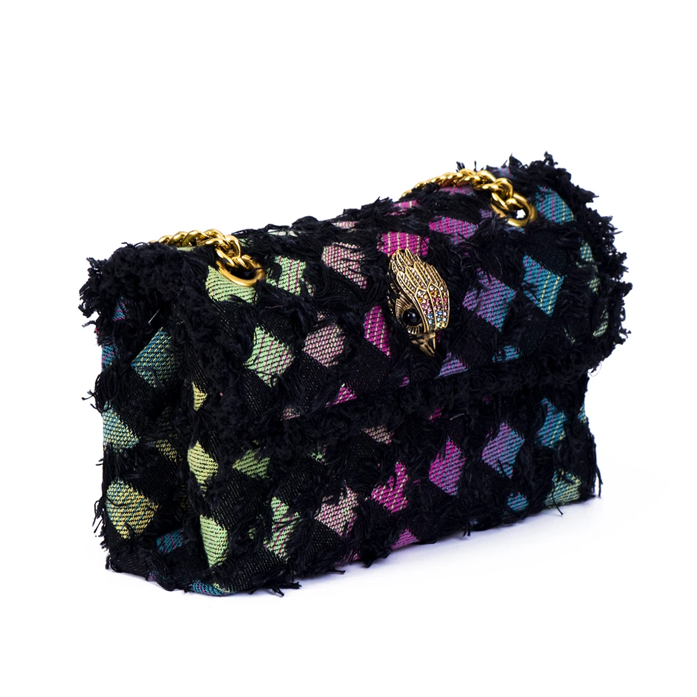 Bolso de mano de mezclilla de colores negros para mujer, bolso informal clásico, bolso cruzado negro, bolso de hombro