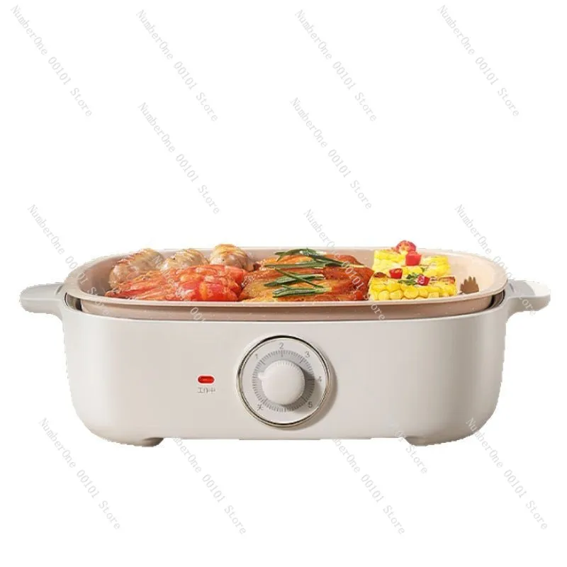 

Electric Indoor Barbecue Grill with Non-Stick Griddle, Multi-Function Home BBQ Pan, All-in-One Cooking GJ2828P811