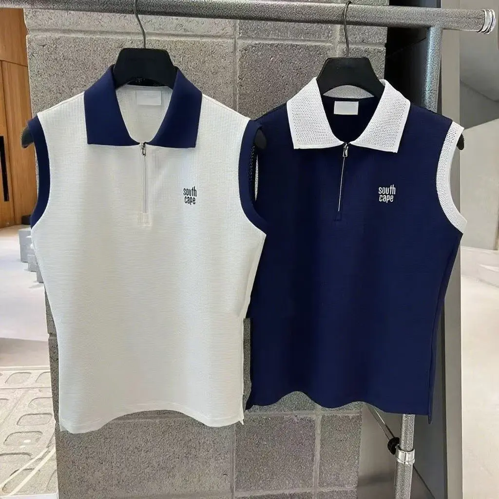 

Women's Golf Vest Collar Sleeveless Top Summer Slimming Outdoor T-Shirt Versatile Style