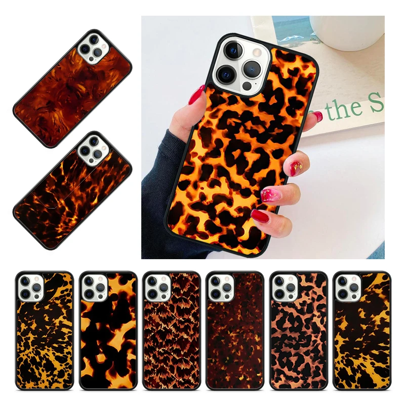 Tortoise Shell Marble Pattern Rubber Phone Case Cover For iPhone 15 16 14 13 12 Pro Max mini 11 Pro Max XS X XR Plus