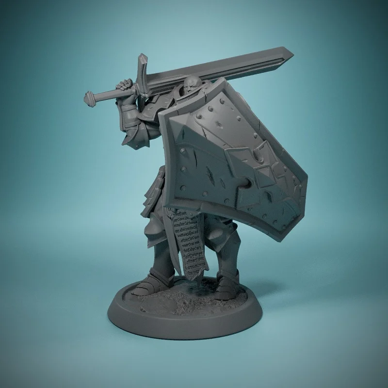 Templários Espada Cabeça Miniatura Tabletop Game, 3D Decoração Do Quarto, Adequado Para Variedade de Jogos de Tabuleiro, Escolha dos Colecionadores