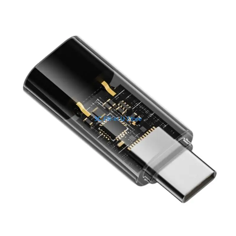 G8TA transparenter USB -Typ -C -Männlichkeits -Adapter mit Digital Display 140W Power Ladegerät 40Gbit / s