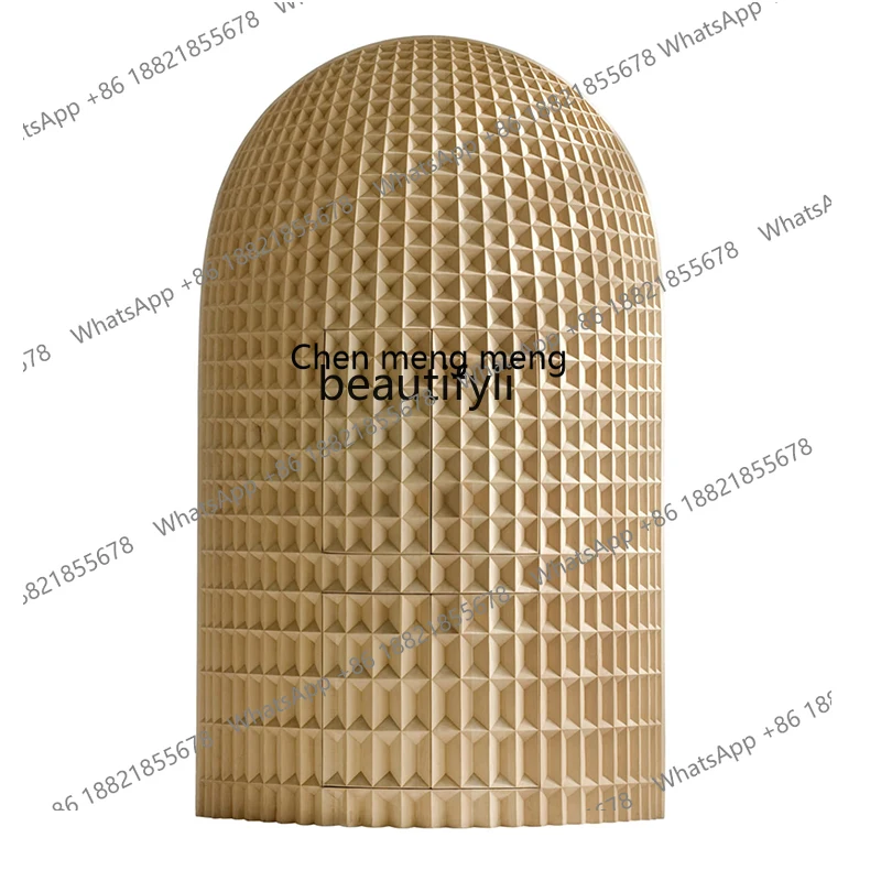 

Italian Relief Curio Cabinet Creative Design Arc Wine Cabinet Hall Cabinet Arch Hotel Model Room Club Entrance