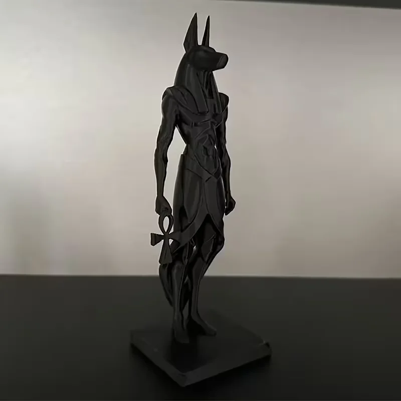 Figurine de l'Anubis, dieu égyptien, statue de collection Ankh, ornement de bureau, décoration de maison unique, idée cadeau
