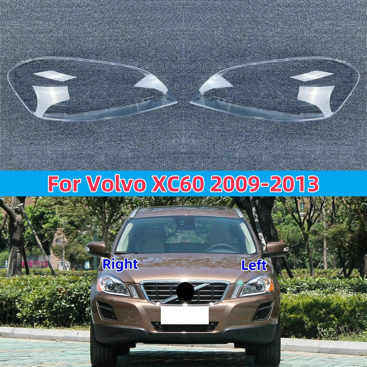 

Для Volvo XC60 2009 2010 2011 2012 2013, крышка фары, корпус фары, прозрачный абажур, замена оригинальных стеклянных линз
