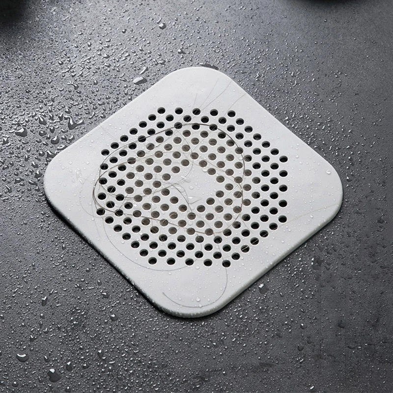 

New Square Silicone Absorbent Drain For Drains, Kitchens, Bathrooms And Showers To Prevent Sinks From Clogging The Drain