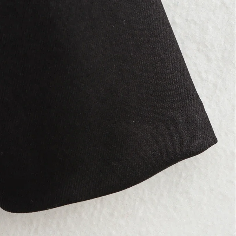 Giacca da abito invernale con orlo diviso Cappotto da donna alla moda con scollo a V Abito da donna da ufficio a maniche lunghe allentato casual Nero