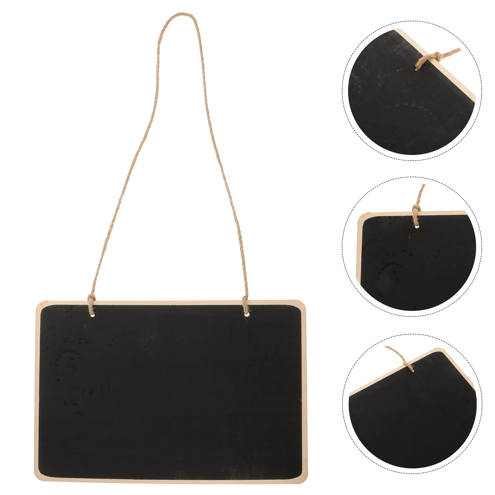 

Mini Chalkboard Sign Wooden Hanging Message Board Small Reusable Door Wall Chalkboard for Cafe Bar Office Patio Balcony Decor