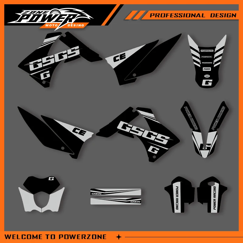 

POWERZONE для GASGAS для EC Motocross Team, графический фон, наклейки, наборы наклеек для GASGAS 2010 2011, EC MC, индивидуальные 04