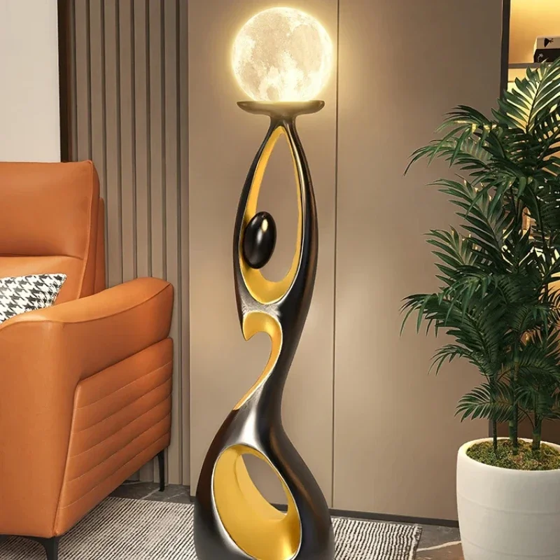 NEW Home Decoration Art Light Luxury Creative Living Room TV Cabinet Floor Decoration Night Glow Resin Sculpture LED Floor Lamp