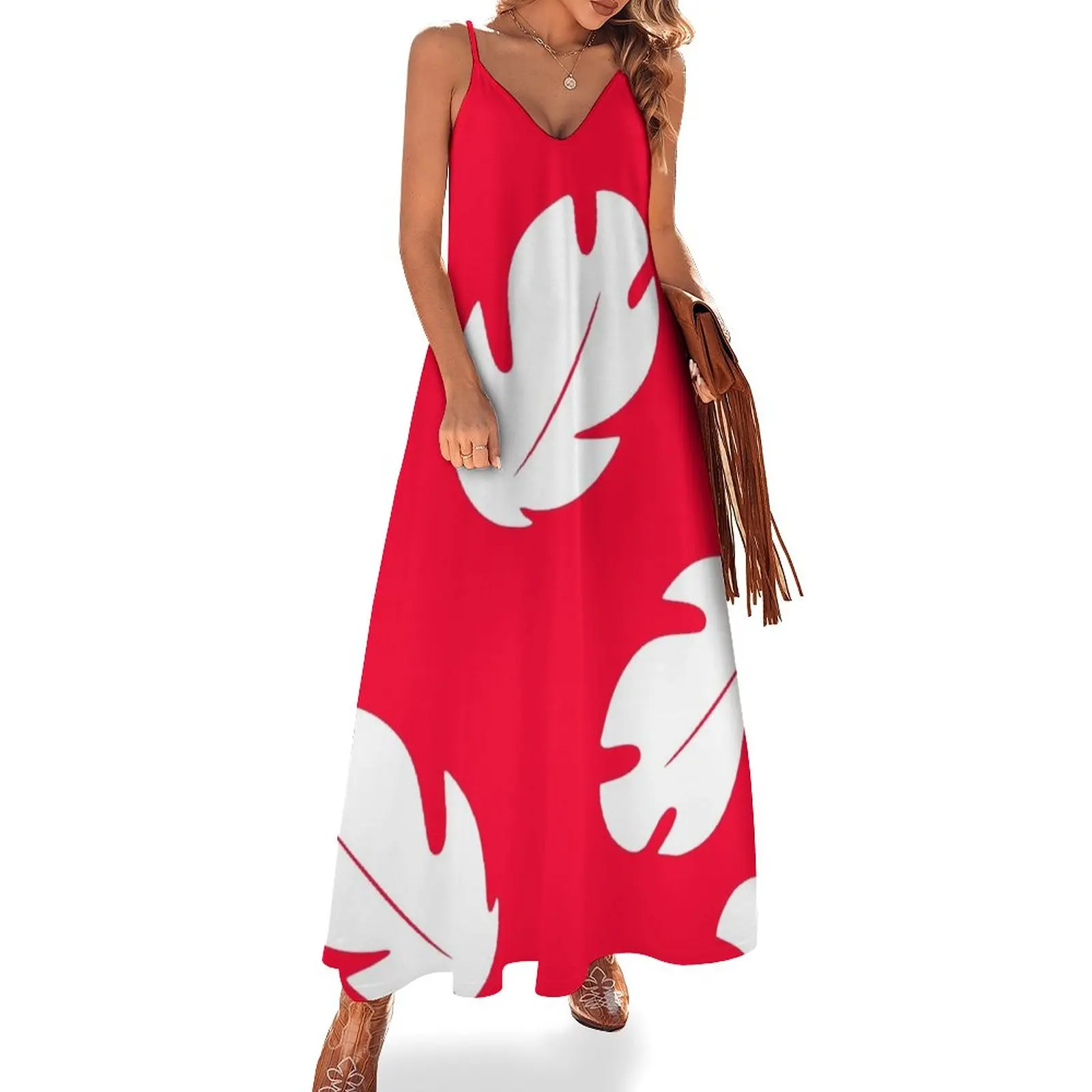 Lilo vestido sin mangas de hojas florales hawaianas para mujer, vestido sexy, ropa femenina, falda de verano