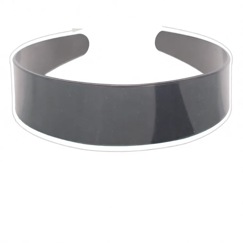 Minimalist Black Wave Hairband Metal Headband Anti Slip Styling Accessory For Daily Commute Sports Fashion Hair Tool