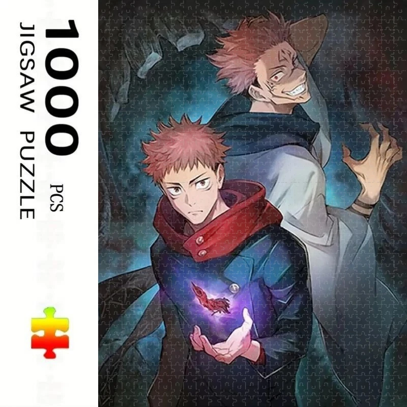 500/1000/1200/2000 PCS Jigsaw Puzzles Jujutsu Kaisen Challenging Family Activity Games for Gameroom Bedroom Livingroom Gift