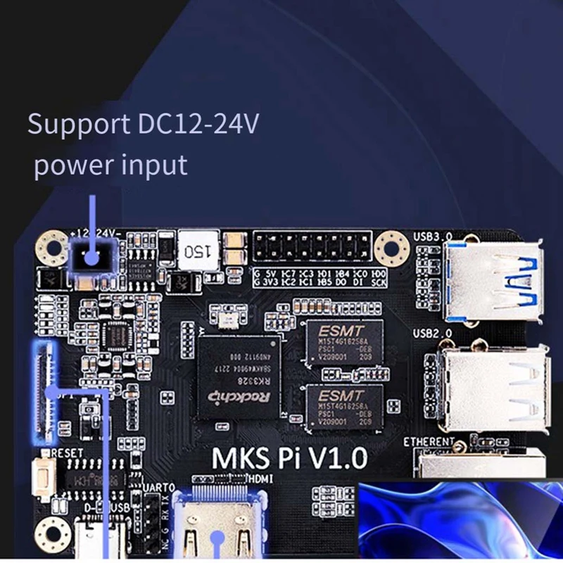 MKS PI KLIPPER Motherboard Controller 64Bits SOC Onboard Klipperscreen For Voron Compatible For Raspberry Pi -B Easy To Use