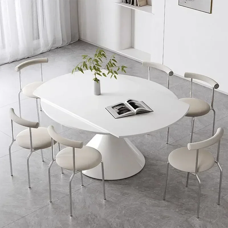 Luxury Round Dining Table Wall Nordic Coffee Oval Kitchen Marble Living Room Wall Dining Table Center Muebles Home Furniture