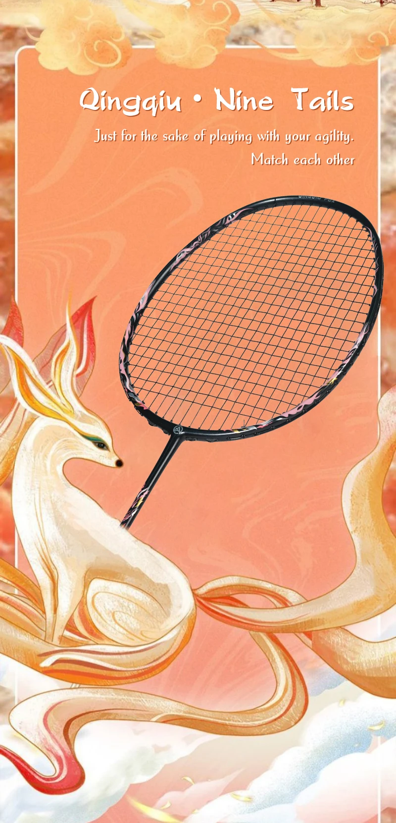 ALPSPORT Badmintonschläger AIR-FOX 8U G6 Ultraleichter 62 g T800 Kohlefaser Max. 30 lbs Lila/Schwarzer Schläger – Detail 4