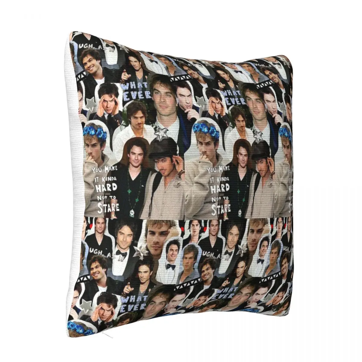 Damon Salvatore Collage Pillow Case Sleeping Pillows Cushion Cover 45X45 Pillow Case Pillow Cover