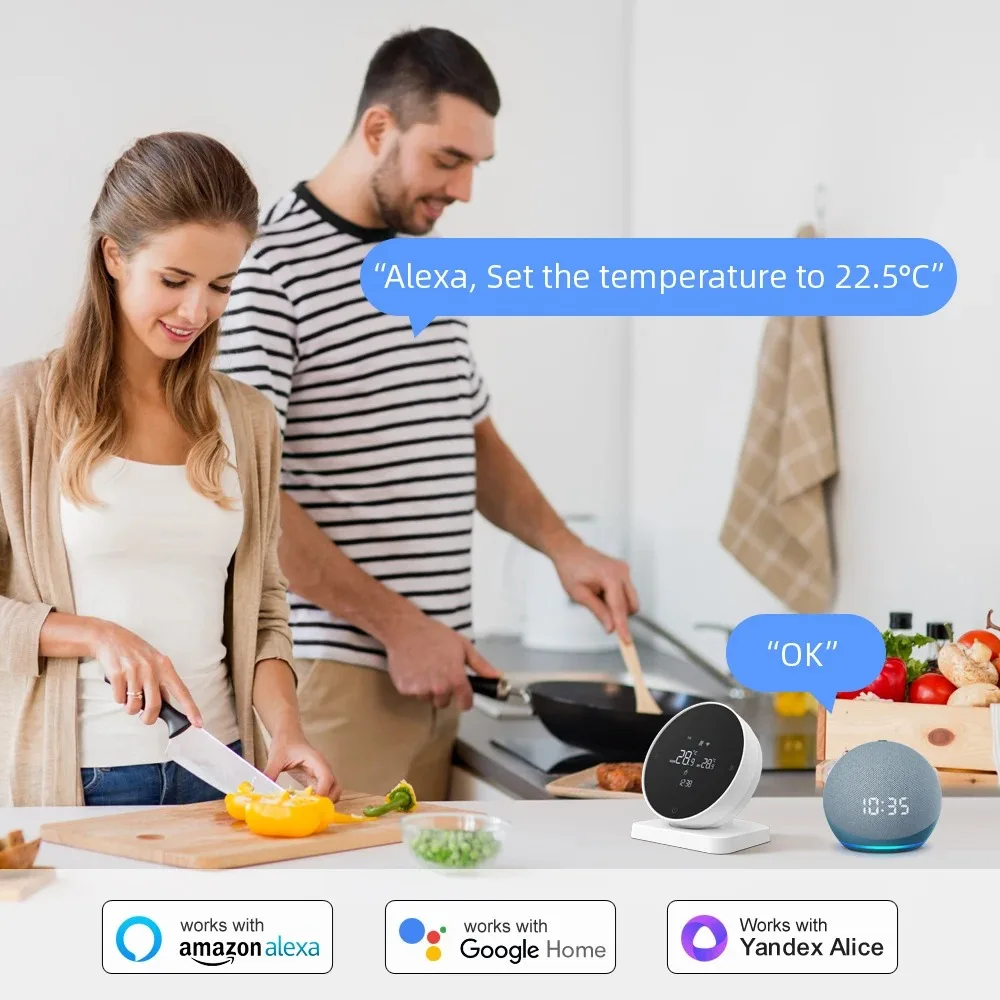 Imagem -02 - Tuya Smart Home Termorregulador Wi-fi Termostato Piso Quente Aquecimento Elétrico Controlador de Temperatura Caldeira a Gás Alexa Yandex