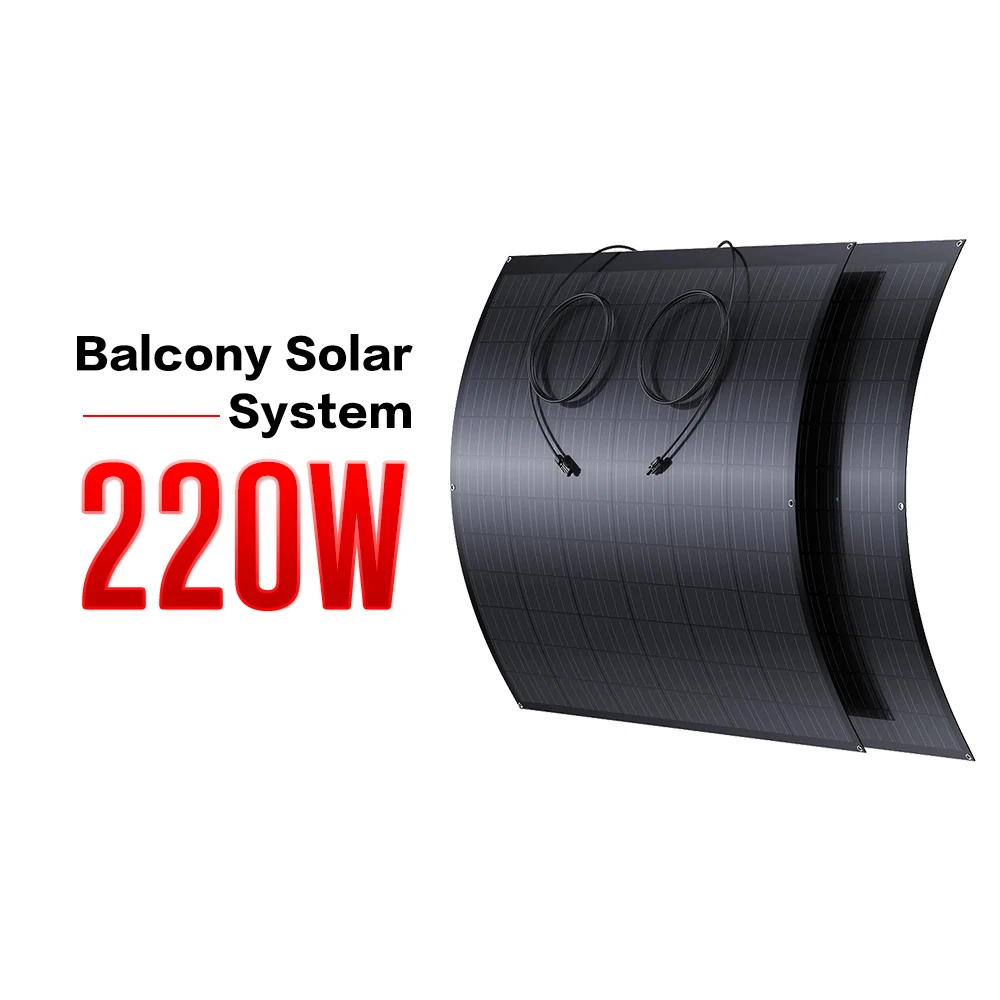 Portable Solar System Balcony 400W 600W 1000W 2000W Flexible