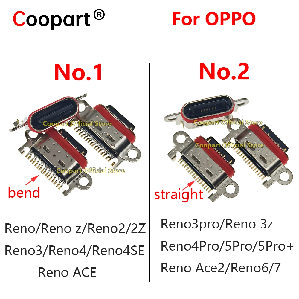 5Pcs New Type c USB Plug Charging Port Connector Dock Socket For OPPO Reno 2 2Z Z 4 4Pro 4SE 3 5Pro 6 7 Ace2