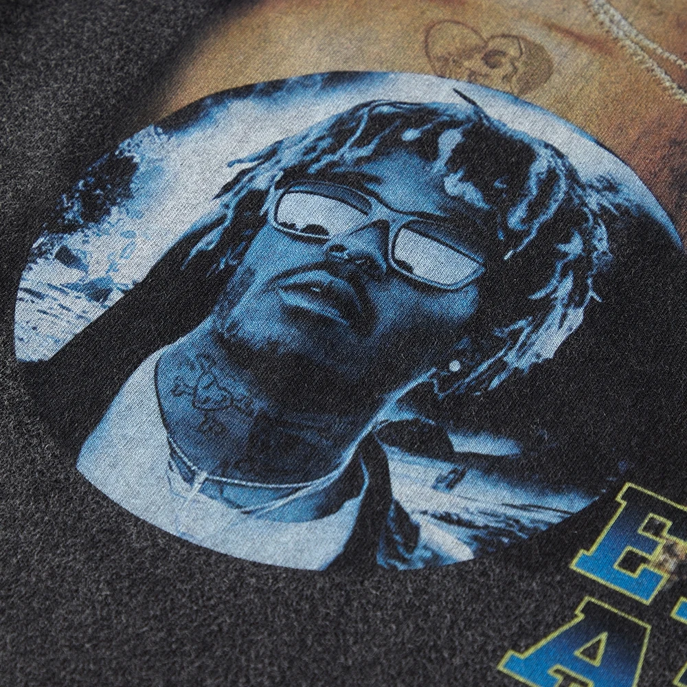 TIDESHEC Mens T-shirt Streetwear Vintage Washed Lil Uzi Vert Graphics T-shirt Cotton Casual Oversized Tee Top 2023 Summer