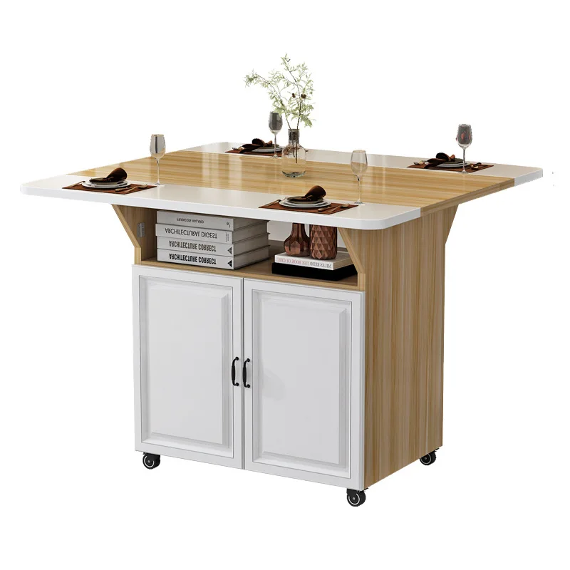 

Folding dining table household small apartment removable rectangular multi-functional restaurant kitchen rental house