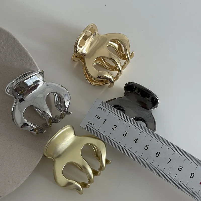 النساء غير النظامية الهندسة المعادن الشعر مخلب المشابك Hairgrip الفاخرة مقاطع الشعر دبابيس الشعر ذيل حصان حامل الفتيات اكسسوارات للشعر