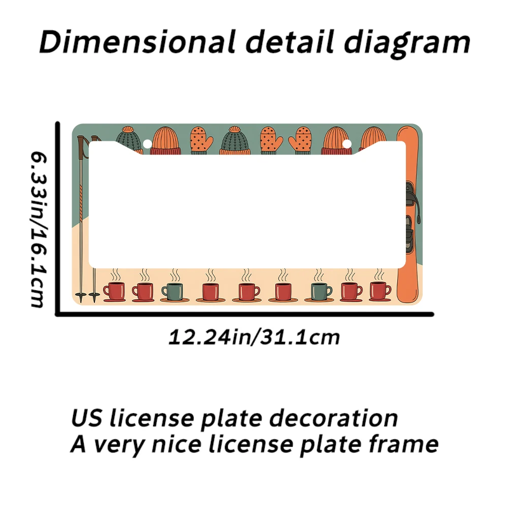 1 قطعة نمط الصبار البرتقالي والأخضر 2 حفرة إطار لوحة الترخيص ، مادة الألومنيوم ، 6x12 بوصة ، مع المسمار ، هدية تزيين السيارة