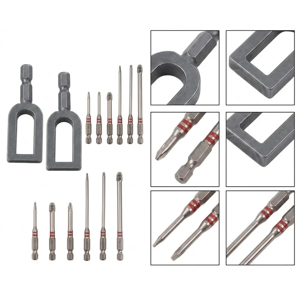8pcs Electric Screwdriver Bits For Premium Hex Shank Driver Bits Set Multi-Size For Home And Workshop Projects