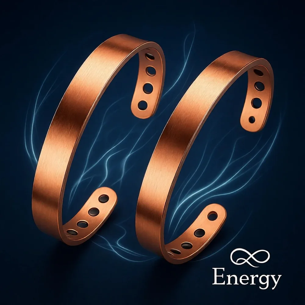 

Медный магнитный браслет для женщин и мужчин, ультрапрочный, из чистой меди, регулируемый, в подарок