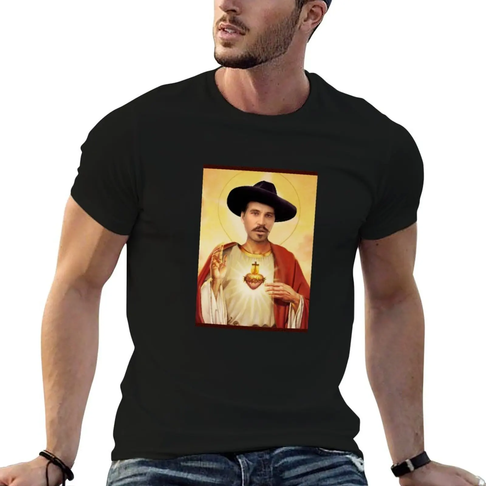 Saint Doc Holliday T-Shirt blanks graphic shirts fruit of the loom mens t shirts