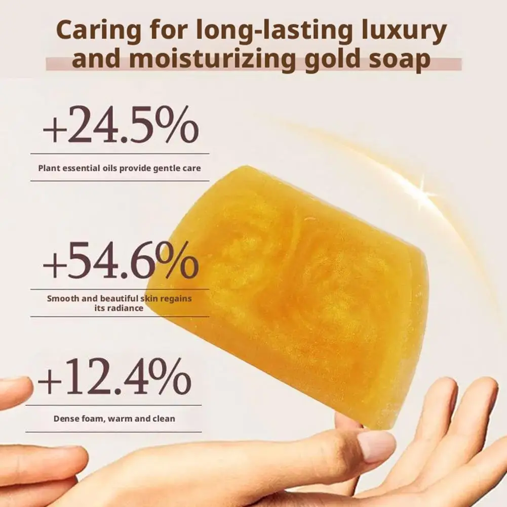 صابون ذهبي عيار 24 قيراط فاخر مصنوع يدويًا، صابون ذهبي مرطب لطيف للجسم والوجه مع رائحة طبيعية لحفلات الزفاف #3