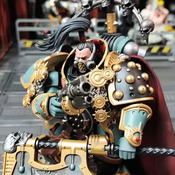 【En stock】JOYTOY Warhammer 40K Sons of Horus Archon équipé d'un hache énergétique, jouet d'action 1/18