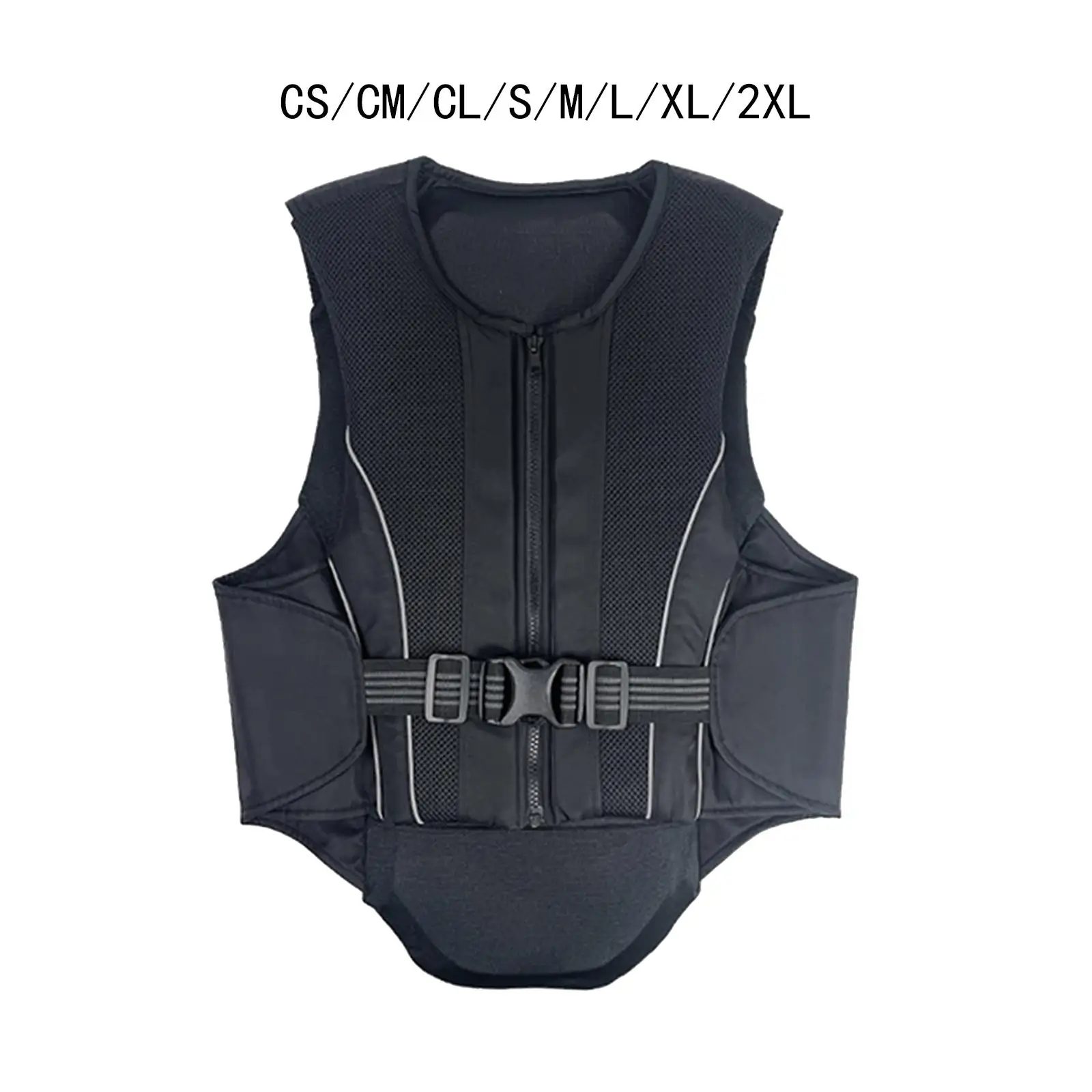 Equestrian Vest Zipper Closure Breathable Lightweight Professional Equestrian Equipment Comfortable Horse Riding Vest for Kids