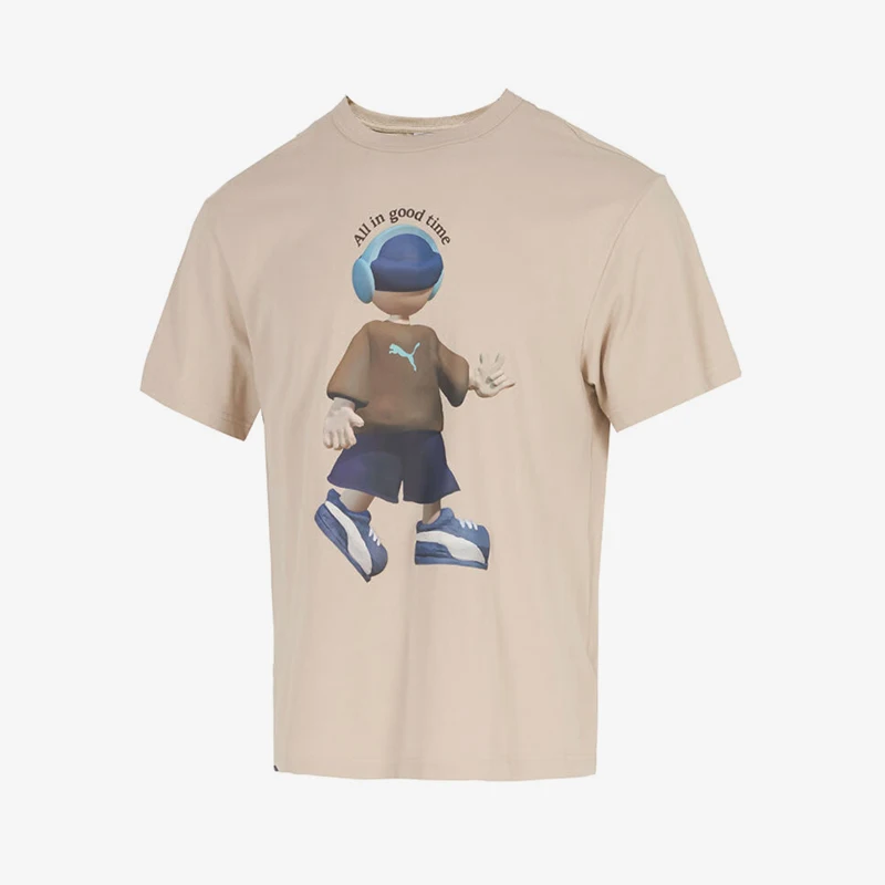 

Оригинальная летняя мужская повседневная легкая дышащая модная футболка Puma с коротким рукавом 634792-91